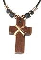 Surf Hemp Surfer Wooden Cross Necklace Jesus Christian!