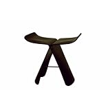 Baxton Sutdios Licia Brown Bentwood Butterfly Chair/Stool