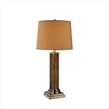 Broderick Table Lamp in Antique Brass and Walnut