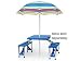 Picnic Time 812-00-996 Striped Picnic Umbrella