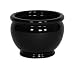 Gloss Black Ceramic Fishbowl Vase/Planter - 9.75" diameter x 7.25" tall