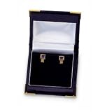 Blue Crocodile Grain Flap Earring Box Blue Croco Flap Earring Box