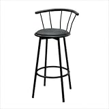 29" Swivel Barstool in Black (Set of 2) [Set of 2]