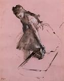 Edgar Germain Hilaire Degas (Dancer in her shoe schluepfend) Art Poster Print - 11 X 17