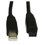 IEEE-1394 9 Pin (M) to 6 Pin (M) 6 ft (1.8 m) Firewire Cable
