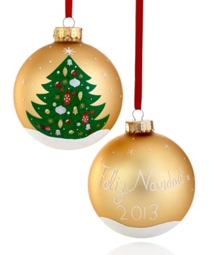 Holiday Lane Gold Glass Christmas Tree Ornaments Holiday Lane Gold Glass Christmas Tree Ornaments