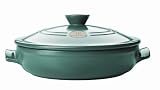 Emile Henry Flame Top 12 Inch Round Brazier, Green
