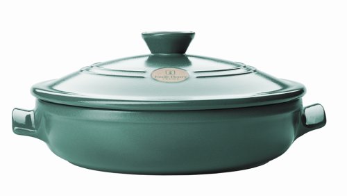 Emile Henry Flame Top 12 Inch Round Brazier, Green