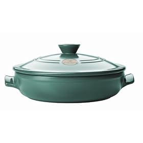 Emile Henry Flame Top 12 Inch Round Brazier, Green by Emile Henry