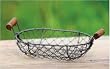 Antique Style Small Wire Basket Shabby Cottage Decor