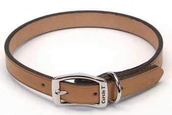 Coastal Pet Products Oak Tanned Tan Leather Town Collar for Dogs