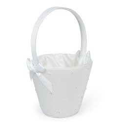 Cathy's Concepts Starlight Flower Girl Basket, White