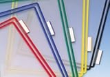 Tarifold Technic Clip-on Tabs for Display Pockets with Blank and Colour Inserts 50mm Ref 305100 [Pack 10]