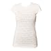 White All Over Cheer Print Burnout Burn Out Partially See through Tee, Fashion Forward!