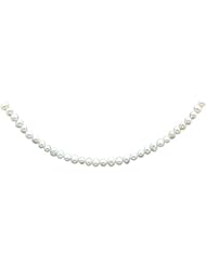 14K Gold 4mm White Cultured Semiround Pearl Strand 20"