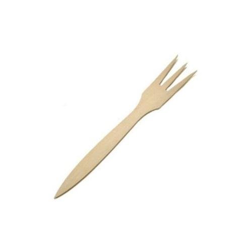 1 X Beech Wood Flat Handle Cooking Fork - 12 Inch