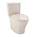 TOTO MS446124CEMG#12 Aquia IV WASHLET Elongated Dual Flush 1.28 and 0.8 GPF CeFiONtect, Beige-MS446124CEMG Two-Piece Toilet, Sedona Beige