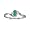 14k White Gold Oval Emerald And Diamond Ring (Size 4.5)