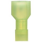 AMERICAN TERMINAL E-FMY250N-100 Economy Nylon Fully-Insulated Male Quick Disconnects (12/10-Gauge)