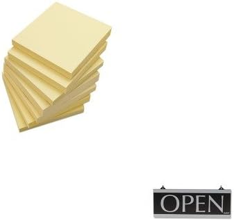 KITUNV35668USS4246 - Value Kit - Headline Signs Century Series Reversible Open/Closed Sign (USS4246) and Universal Standard Self-Stick Notes (UNV35668)