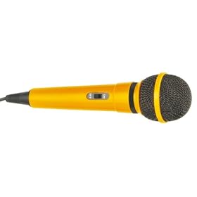 Mr Entertainer Plastic Karaoke Microphone Yellow