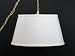 Swag Light Swag Lamp Pendant in a Silk Tan with Antiqued Brass Chain