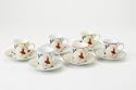 Yedi Houseware Classic Coffee and Tea Dancing Fairies Espresso Cups and Saucers, Set of 6