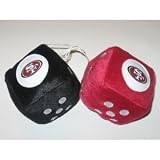 SAN FRANCISCO 49ERS Team Logo Pair of FUZZY DICE