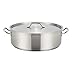 Winco SSLB-15, 15-Quart Stainless Steel Brazier Pan With Cover