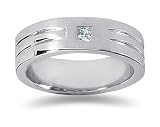 0.10 CTW Men's Diamond Ring in Platinum
