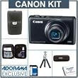 Canon PowerShot S95 Digital Camera Kit, with 8GB SD Memory Card, Spare NB-6L Type Lithium-ion Battery, Camera Case, Professional Lens Cleaning Kit, Table Top Tripod, USB 2.0 SD Card Reader