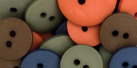 American Crafts Elements Buttons, Earth Tones