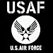 彩蒔絵シール ミリタリー蒔絵シール USAF 白(パールホワイト)