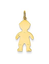 14k Yellow Gold Boy Charm Pendant. Metal Wt- 0.46g