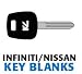 TRANSPONDER KEY BLANKS (1) INFINITI/NISSAN YR 2000-2005 Image