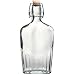30 Piece Master Case - 8 Ounce (250ml) Glass Pocket Flask Bottle From Italy with Swing Top