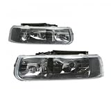 1999 - 2002 Chevy Silverado JDM Black Housing Replacement Euro Style Headlight Unit
