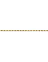 14k Yellow gold 1.75mm Diamond Cut Rope Anklet