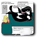 Londons Times Funny Medicine Cartoons - Ungrateful Whale Hates Greenpeace - Mouse Pads