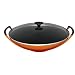 Le Creuset Enameled Cast-Iron 14-1/4-Inch Wok with Glass Lid, Flame