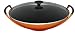 Le Creuset Enameled Cast-Iron 14-1/4-Inch Wok with Glass Lid, Flame