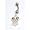 JORDAN Silver Plated Crystal Set Basque Charm Navel Bar in a Smart Presentation Box