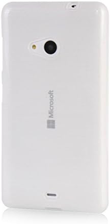 RONGRONGUK Slim Soft Case Flexible Silicone Gel TPU Skin Back Cover for Microsoft Lumia 535 White