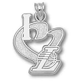 Los Angeles Lakers 3/4in Sterling Silver I Heart Logo Pendant