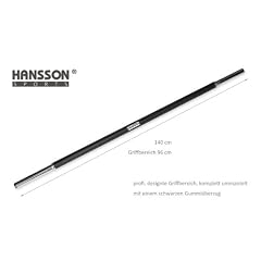 TrainHard Smooth Chrom Lang Hantelstange 1,4m vollgummiert