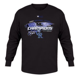 Colorado Rockies 2007 National League Champions Clubhouse Long Sleeve Shirt
