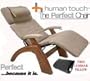The Human Touch Power Electric Perfect Chair Recliner - PC95 / PC-095 Walnut Recline Wood Base Bone MicroSuede Pads - Interactive Health Zero Anti Gravity Chair