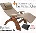 The Human Touch Power Electric Perfect Chair Recliner - PC95 / PC-095 Walnut Recline Wood Base Bone MicroSuede Pads - Interactive Health Zero Anti Gravity Chair