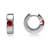 Garnet & Sterling Silver Earrings