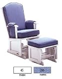 Glider - Antique White Finish/Blue Mint Fabric